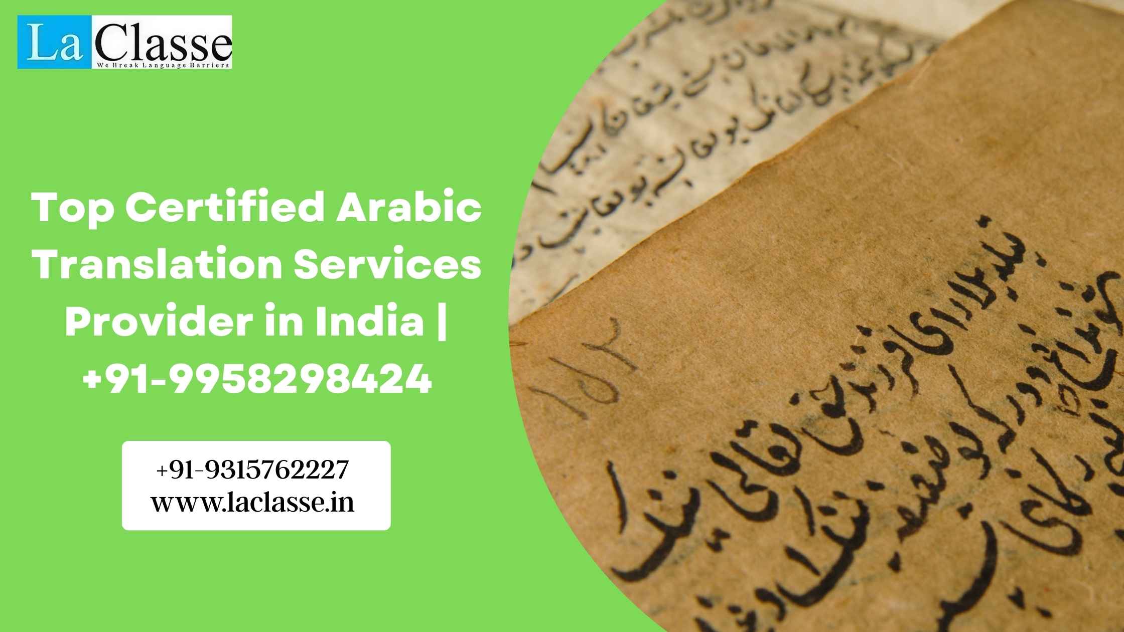 Top Certified Arabic Translation Services Provider in India | +91-9958298424